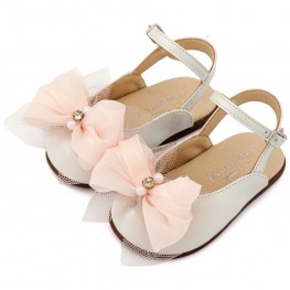  BabyWalker Βαπτιστικά παπούτσια κορίτσι PRI2661 Εκρού-Ροζ